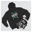 NS26 "White Lightning" Black Hooded Sweatshirt
